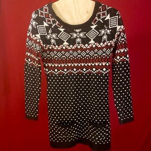 Nordic Style Knitted Tunic or Long Sweater